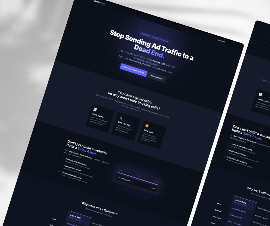 Coaching Funnel landing page