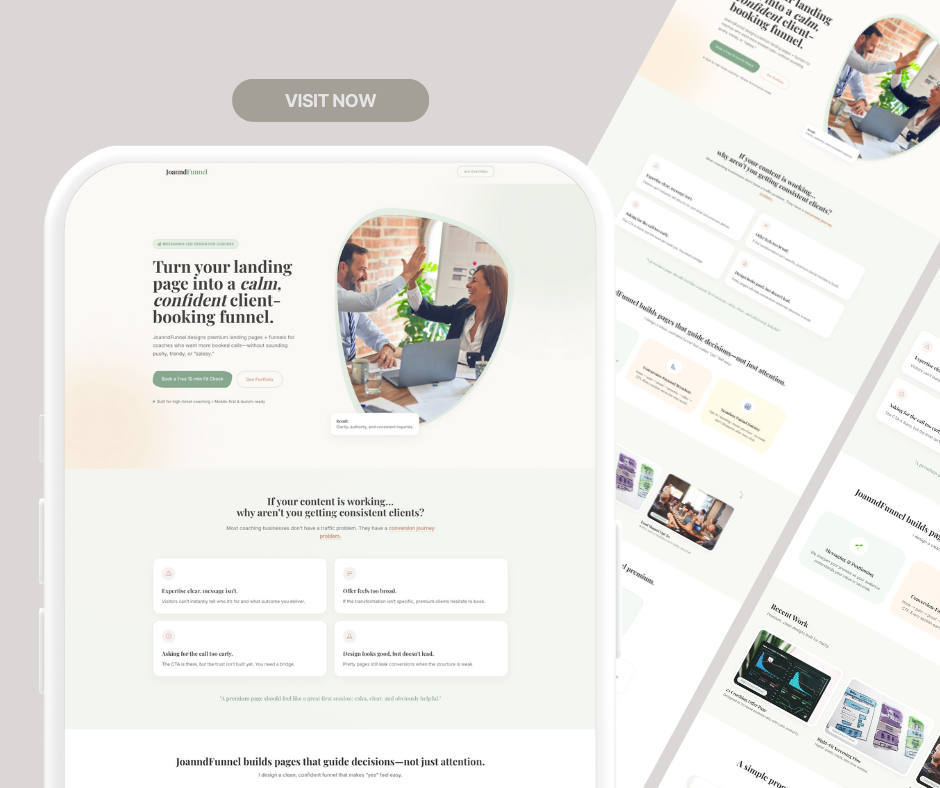 Coaching Funnel landing page